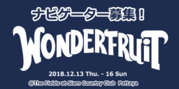【急募集！】パタヤ「Wonderfruit Festival」 ナビゲーター特別招待！
